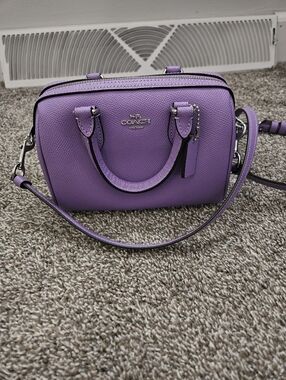 NWOT Coach Mini Rowan Purple Crossbody Bag
